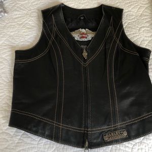 Leather riding vest